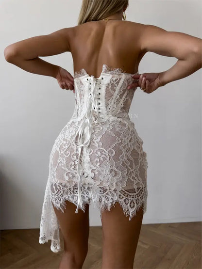 BABYCAT Mini Dress Sexy Floral Lace Fabric Piece