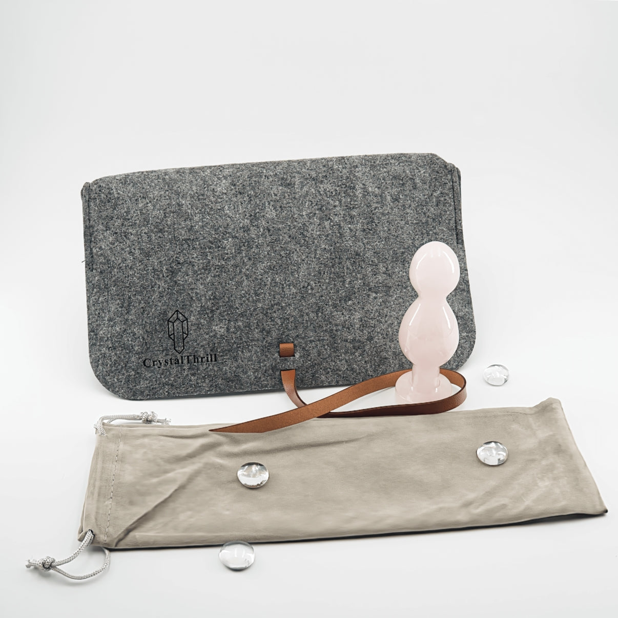 Bulbora Rose Quartz Butt Plug | Luxury Crystal Wellness & Self-Care Tool
