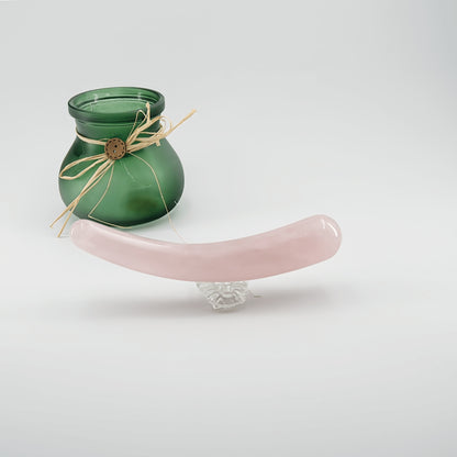 Cresta Rose Quartz Crystal Wand | Luxury Crystal Wellness & Self-Care Tool
