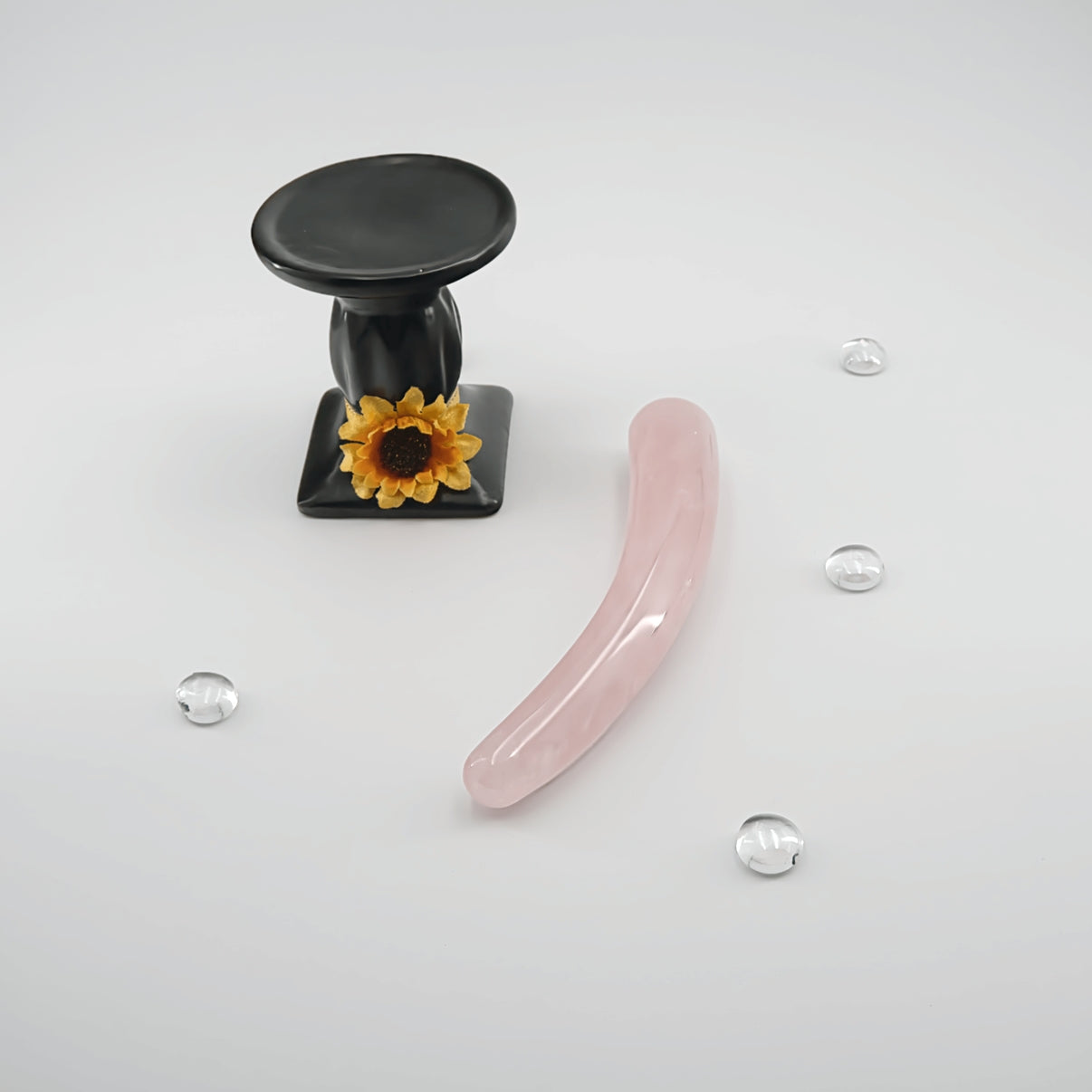 Cresta Rose Quartz Crystal Wand | Luxury Crystal Wellness & Self-Care Tool