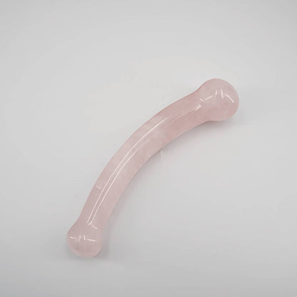 Curvella Rose Quartz Crystal Wand