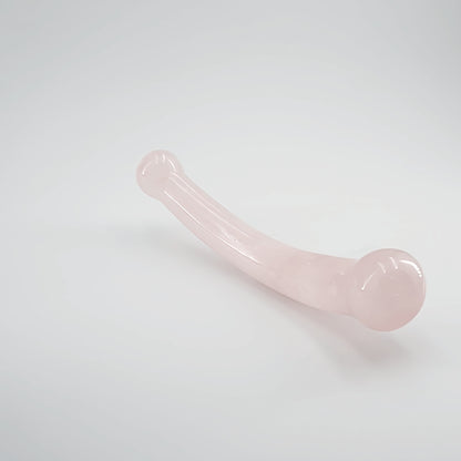 Curvella Rose Quartz Crystal Wand