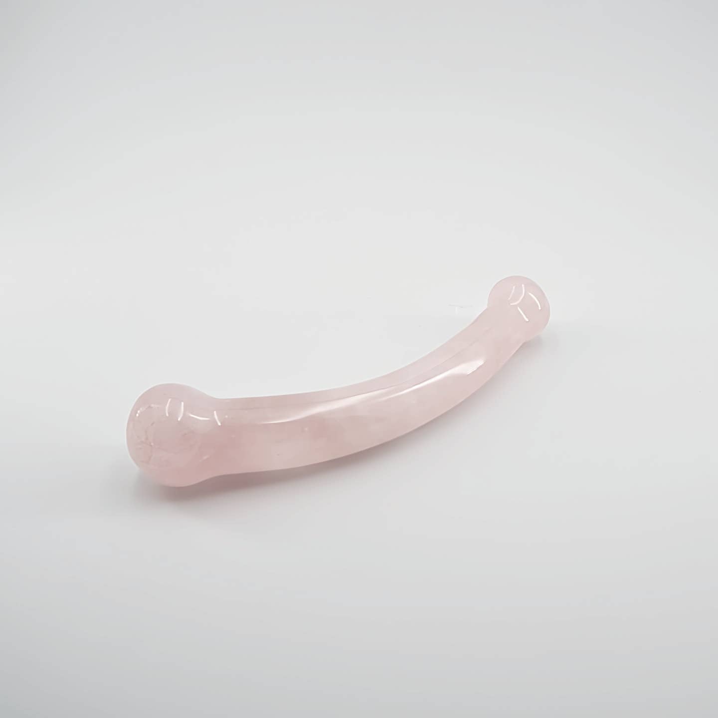 Curvella Rose Quartz Crystal Wand
