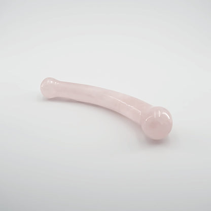Curvella Rose Quartz Crystal Wand