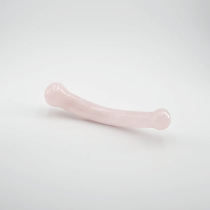 Curvella Rose Quartz Crystal Wand