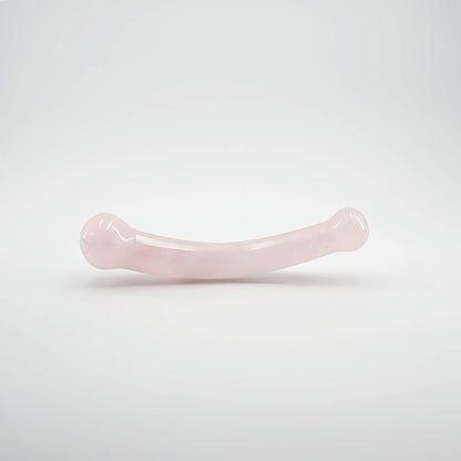 Curvella Rose Quartz Crystal Wand