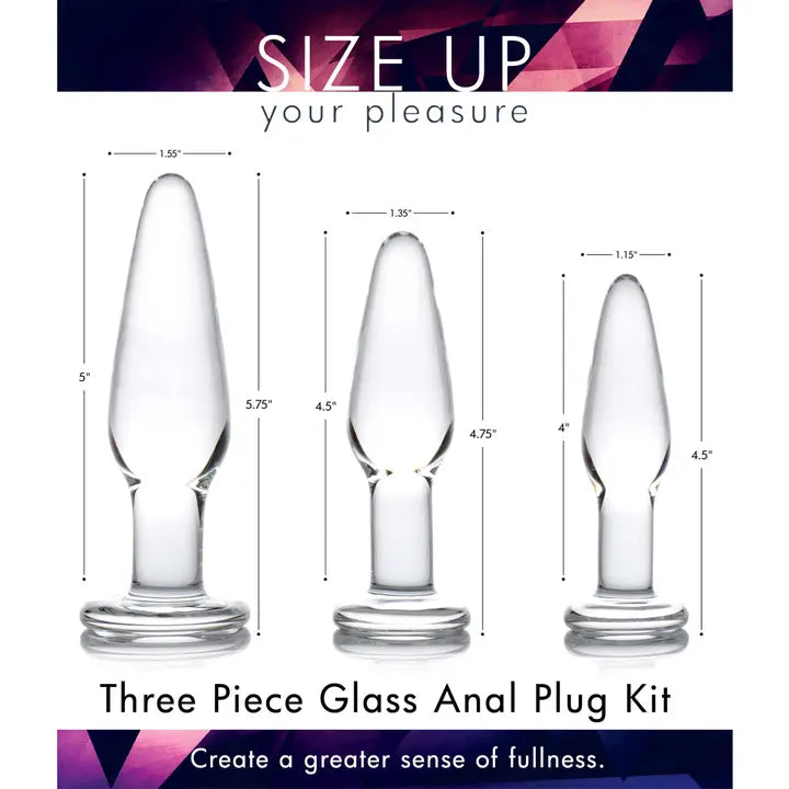 Dosha 3 Piece Glass Plug Kit