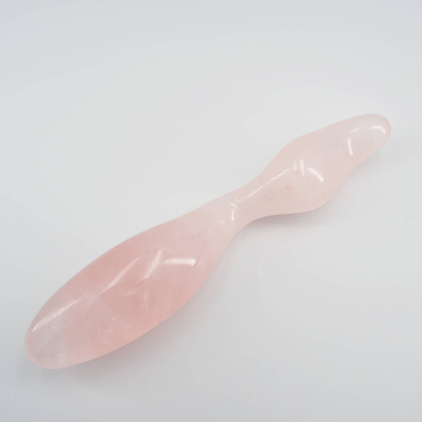 Dualis Rose Quartz Double-Ended Wand | Luxury Crystal Wellness & Massage Tool
