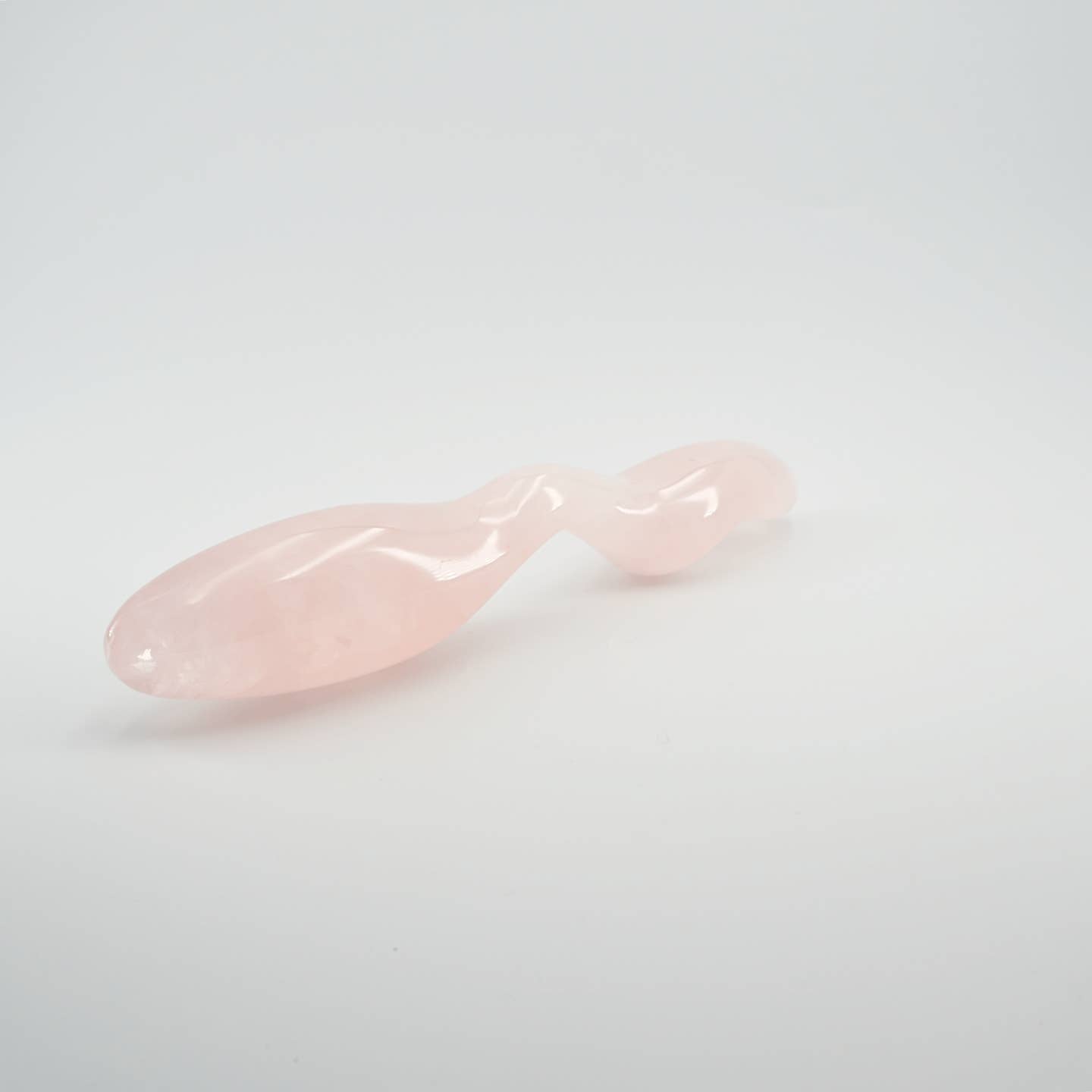 Dualis Rose Quartz Double-Ended Wand | Luxury Crystal Wellness & Massage Tool