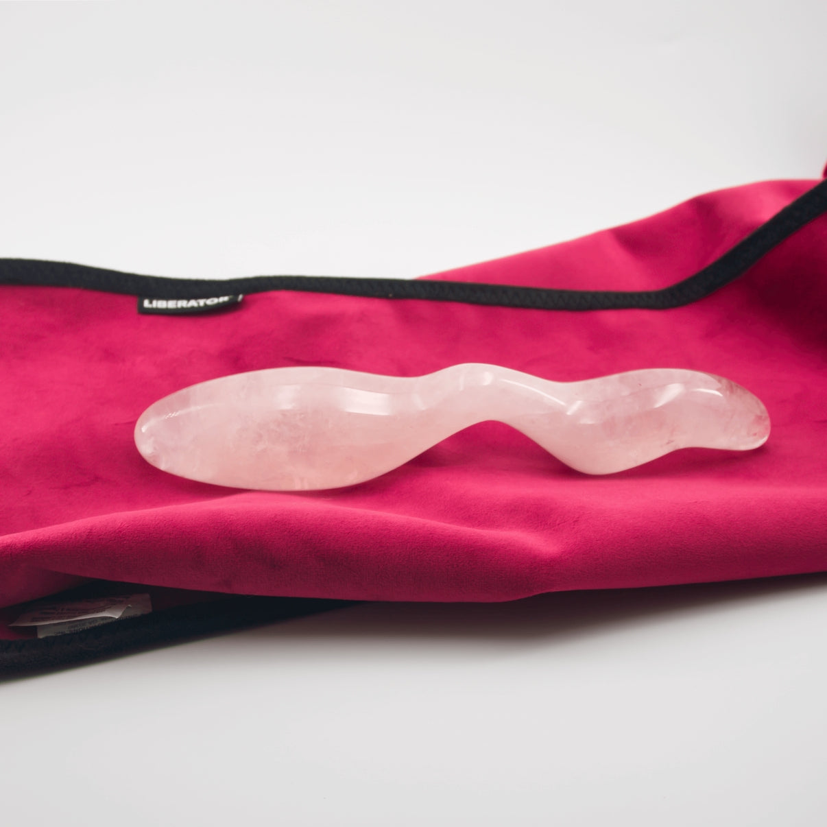Dualis Rose Quartz Double-Ended Wand | Luxury Crystal Wellness & Massage Tool