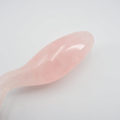 Dualis Rose Quartz Double-Ended Wand | Luxury Crystal Wellness & Massage Tool