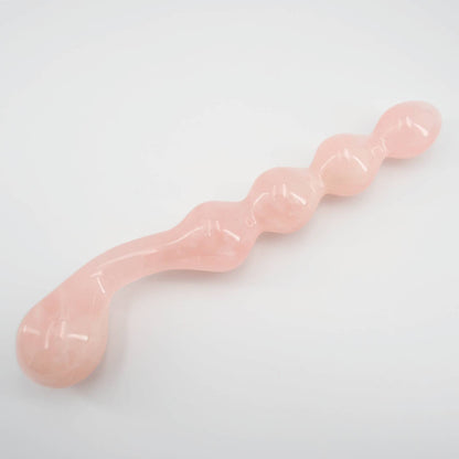 Elegance Rose Quartz Crystal Wellness Wand | Luxury Meditation & Self-Care Tool