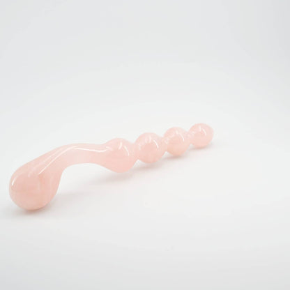 Elegance Rose Quartz Crystal Wellness Wand | Luxury Meditation & Self-Care Tool