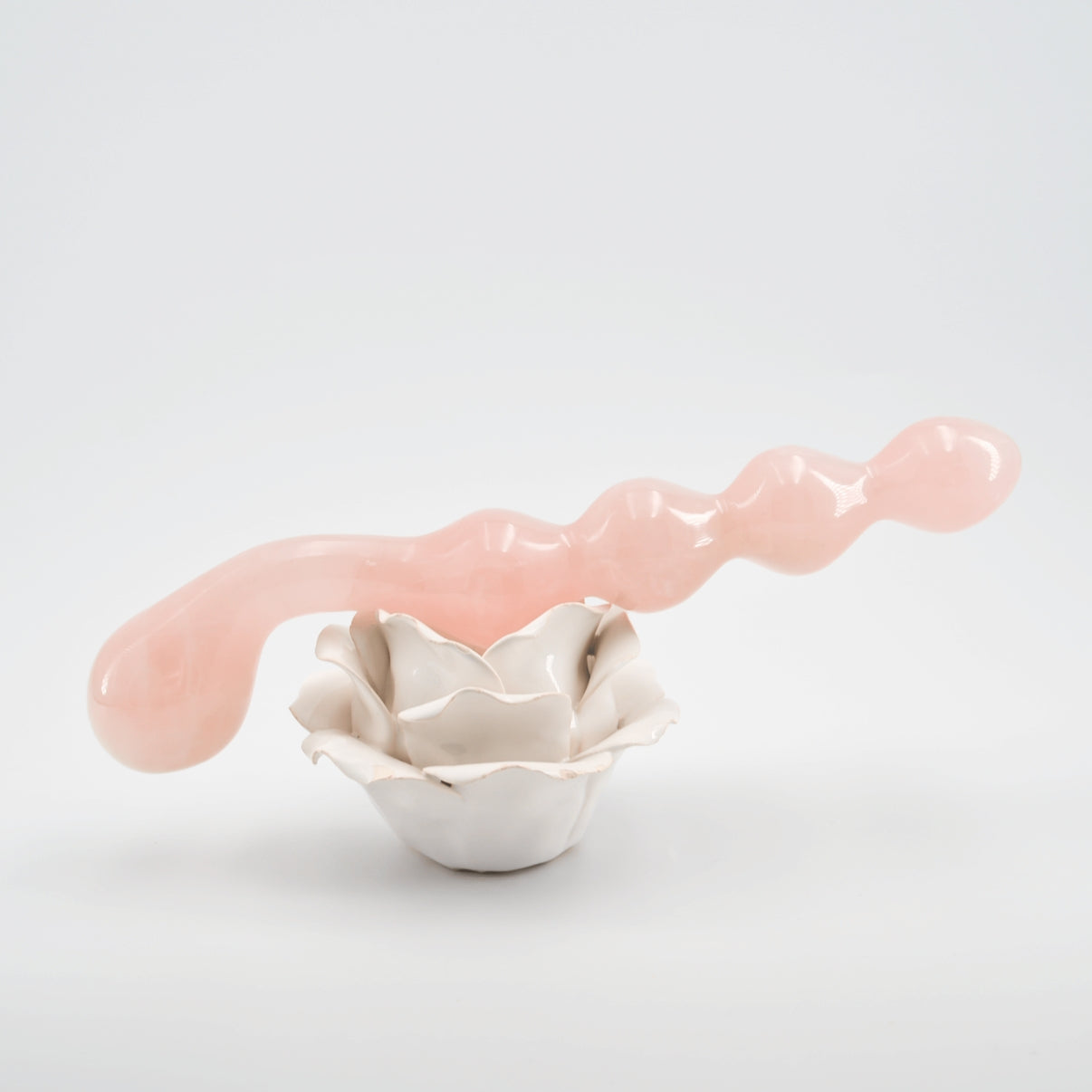 Elegance Rose Quartz Crystal Wellness Wand | Luxury Meditation & Self-Care Tool