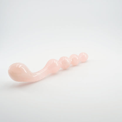 Elegance Rose Quartz Crystal Wellness Wand | Luxury Meditation & Self-Care Tool