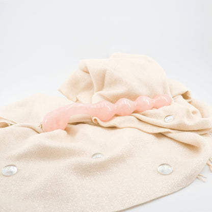 Elegance Rose Quartz Crystal Wellness Wand | Luxury Meditation & Self-Care Tool