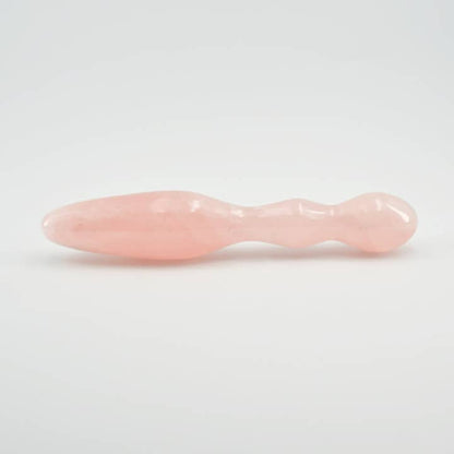 Ellure handcrafted rose quartz crystal wellness wand made from natural rose quartz for meditation, mindfulness, relaxation, energy work, chakra balancing, and luxury self-care rituals.