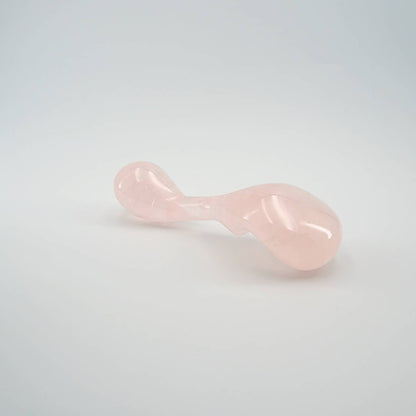 Fleur handcrafted rose quartz crystal wellness wand made from natural rose quartz for meditation, mindfulness, relaxation, chakra balancing, energy work, and luxury self-care rituals.