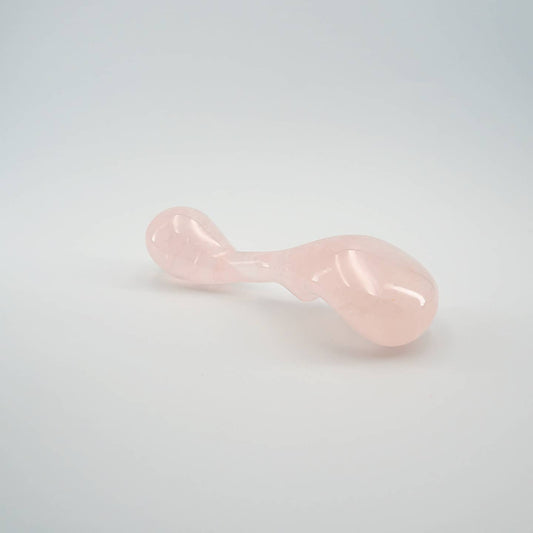 Fleur handcrafted rose quartz crystal wellness wand made from natural rose quartz for meditation, mindfulness, relaxation, chakra balancing, energy work, and luxury self-care rituals.