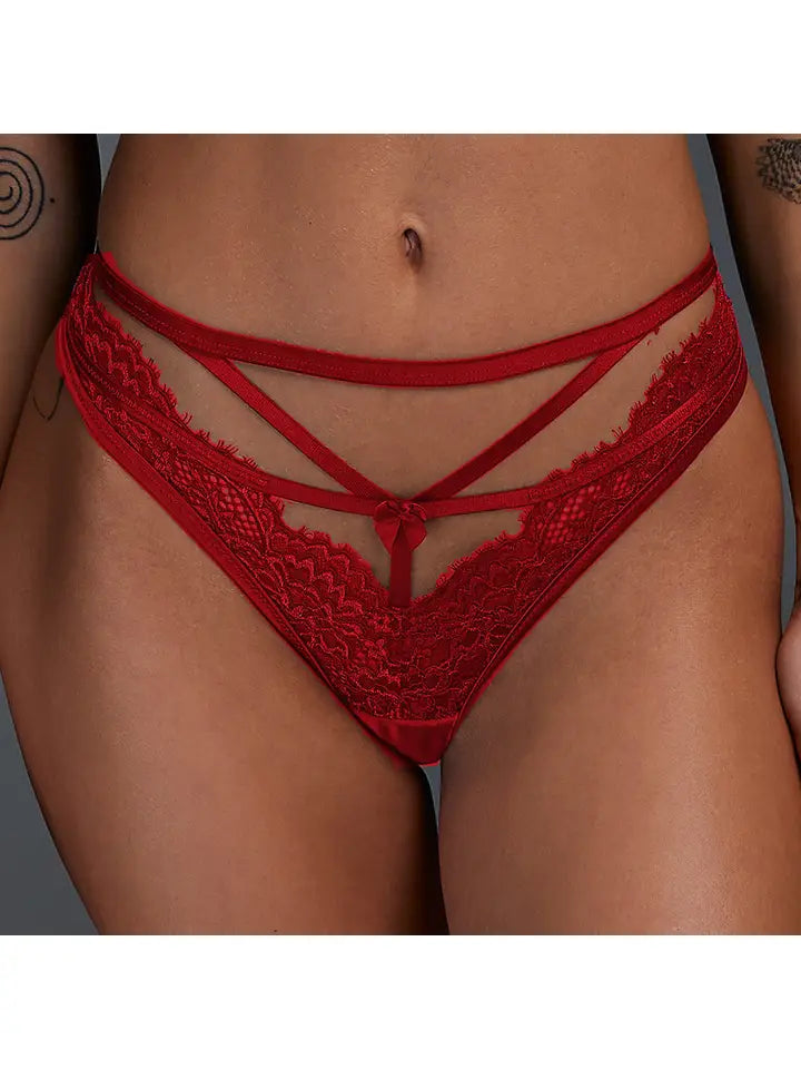 Floral Lace Hollow Out 2-Piece Lingerie Set – Sexy Mesh & Color Block Design