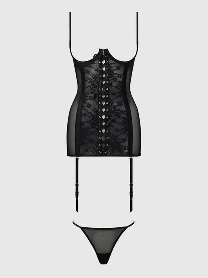 GIA LACE CHEMISE & G-STRING SET