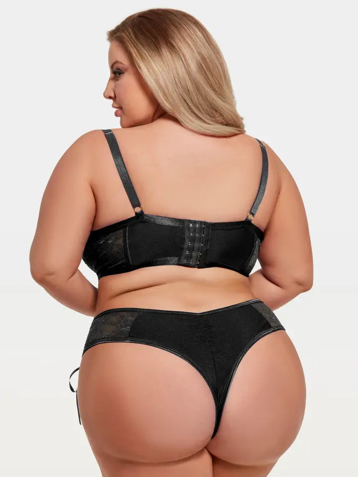 GIA LACE OPEN CUP BRA & PANTY SET