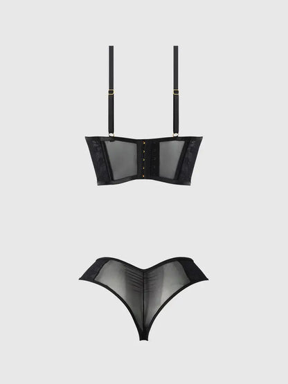 GIA LACE OPEN CUP BRA & PANTY SET