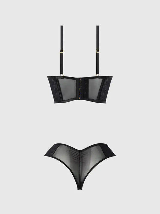 GIA LACE OPEN CUP BRA & PANTY SET
