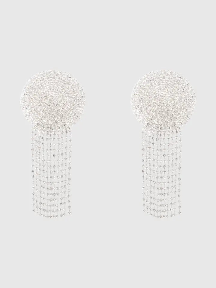 Intricate Rhinestone Fringe Pasties