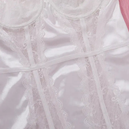 Lace patchwork Chest Wrap Lingerie Set