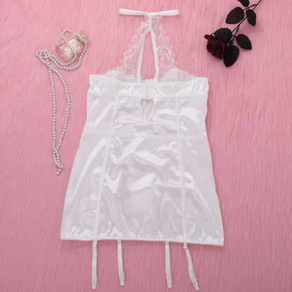 Lace patchwork Chest Wrap Lingerie Set