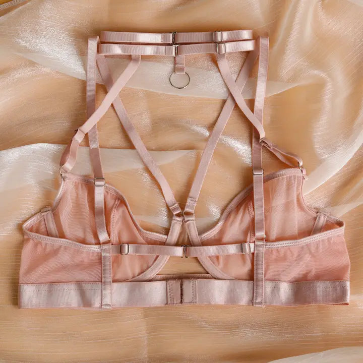 Ladies Solid Color 3PCS Lingerie Set