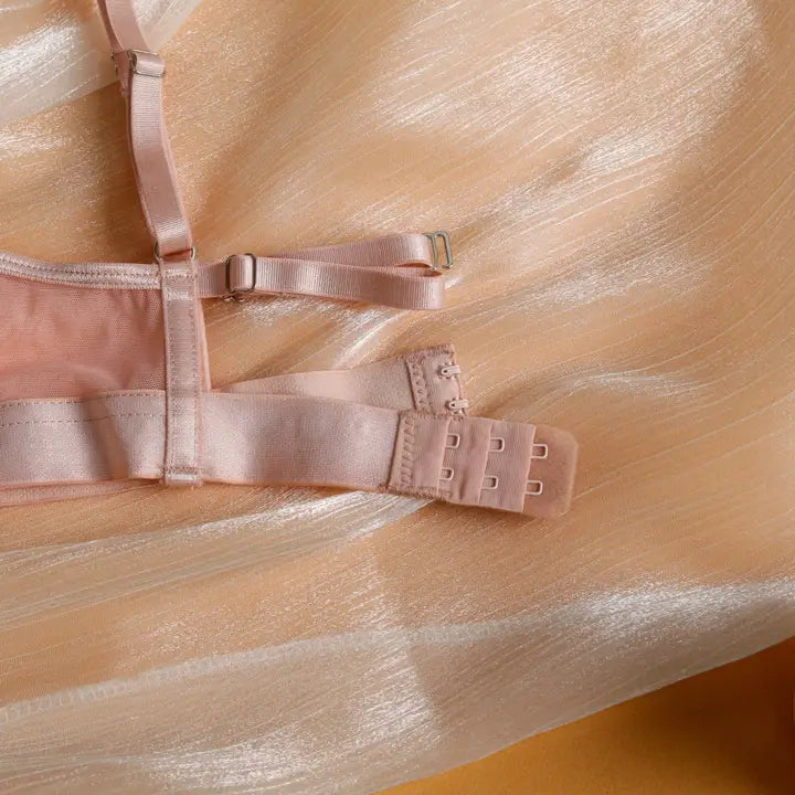 Ladies Solid Color 3PCS Lingerie Set