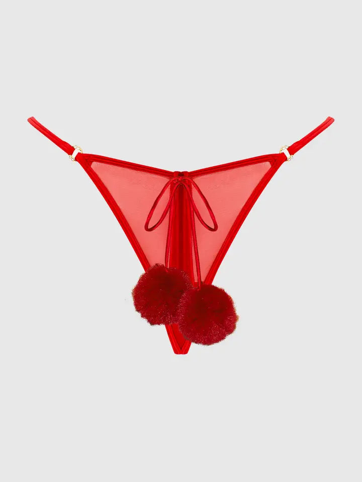 MARILYN Mesh & Pom Pom G-String