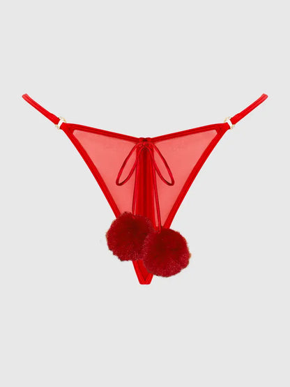 MARILYN Mesh & Pom Pom G-String