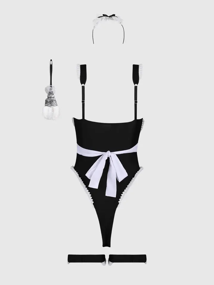 Maid Teddy, Apron, Headpiece & Duster