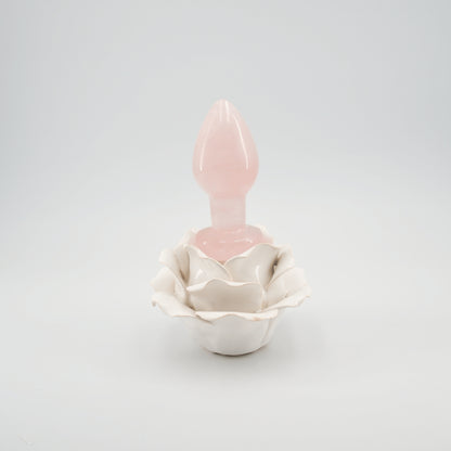 Orbella handcrafted rose quartz crystal wellness tool made from natural rose quartz for meditation, mindfulness, relaxation, energy work, chakra balancing, and luxury self-care rituals.