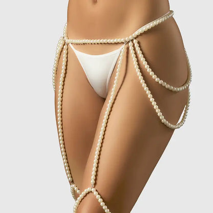 Pearl Draped Garter