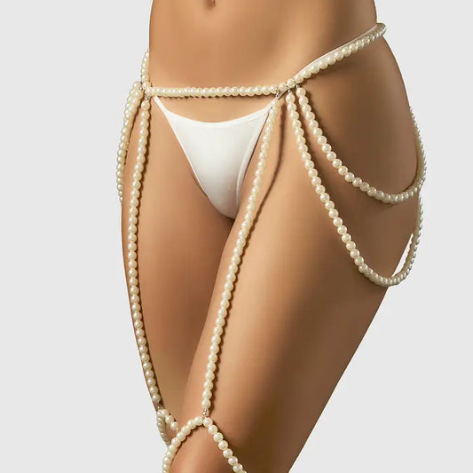 Pearl Draped Garter
