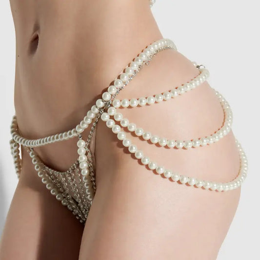 Pearl Draped Panty