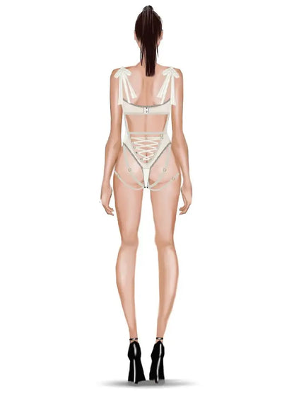 Rosalie Embroidered Lace Teddy
