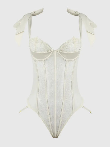 Rosalie Embroidered Lace Teddy
