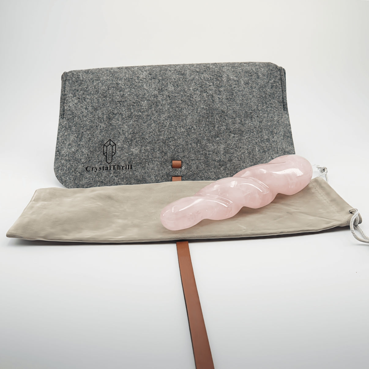 Ripplea Rose Quartz Crystal Wellness Wand | Meditation, Energy Work & Self-Care