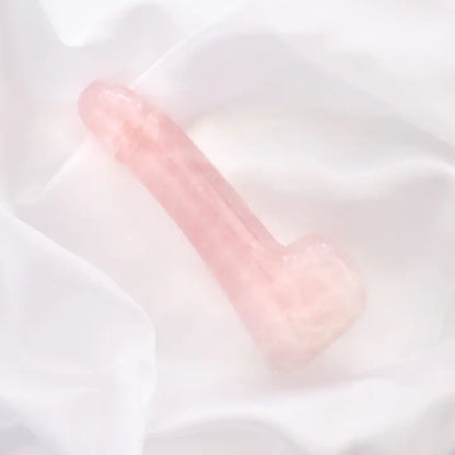 Rose Quartz Crystal Cock Dildo