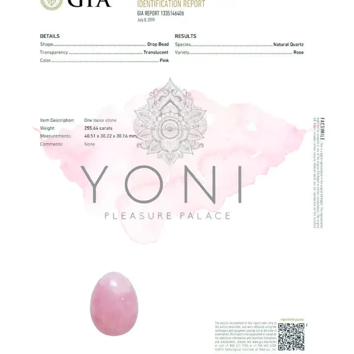 Rose Quartz Yoni Egg