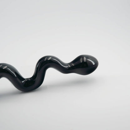 Serpentine Black Obsidian Wand | Handcrafted Crystal Wellness & Massage Wand