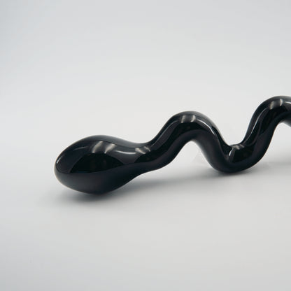 Serpentine Black Obsidian Wand | Handcrafted Crystal Wellness & Massage Wand