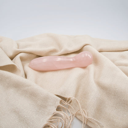 Solace Rose Quartz Crystal Wellness Wand | Meditation, Energy Work & Self-Care