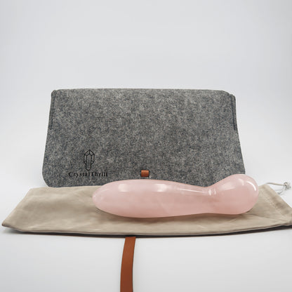 Solace Rose Quartz Crystal Wellness Wand | Meditation, Energy Work & Self-Care