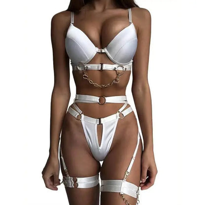 Sweetkama Ladies Solid Color Sexy Underwear Set